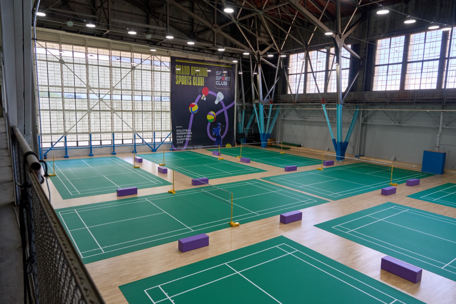 Top-down view of a court at SF Sport Club